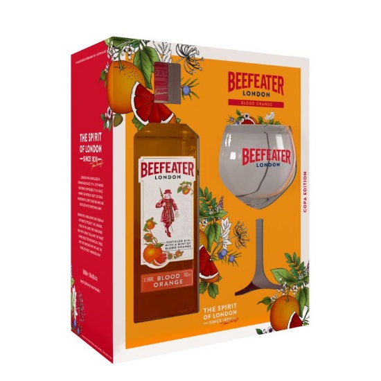 Picture of Beefeater Blood Orange Gin & Copa Glass Gift Pack 700ml