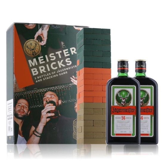 Picture of Jägermeister Meister Bricks Gift Pack 2x700ml