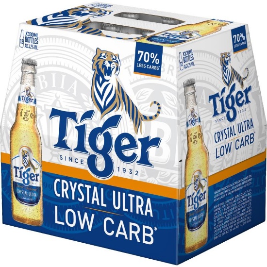 Picture of Tiger Crystal Ultra Low Carb Bottles 12x330ml