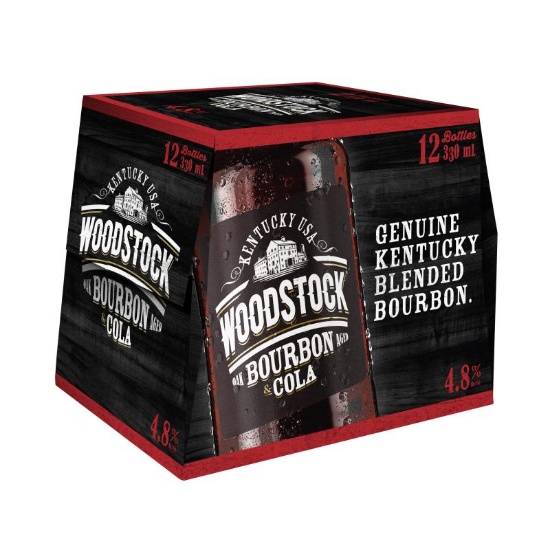 Picture of Woodstock & Cola 4.8% Bottles 12x330ml