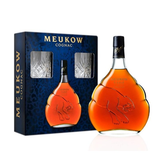 Picture of Meukow VSOP Superior Cognac & 2 Glass Gift Pack 700ml