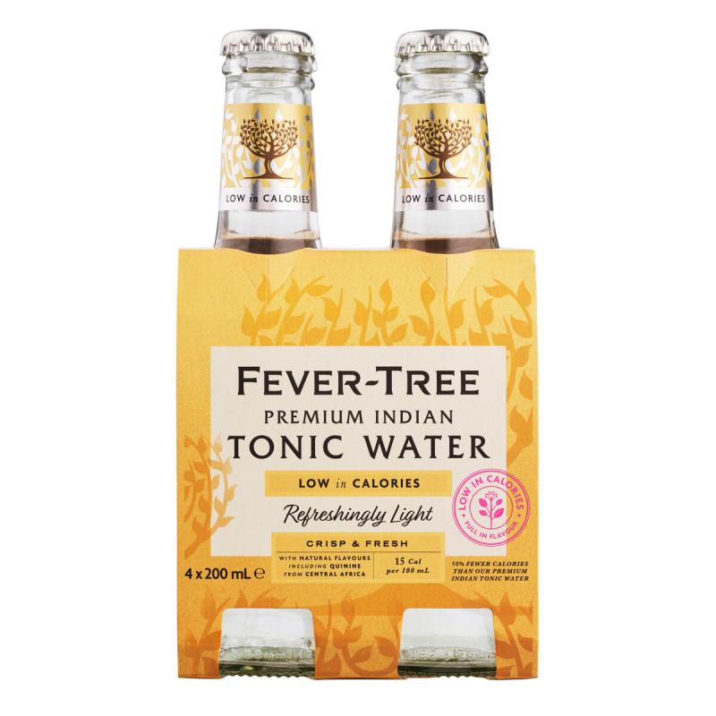 Super Liquor  Fever-Tree Refreshingly Light Premium Indian Tonic Water  Bottles 4x200ml