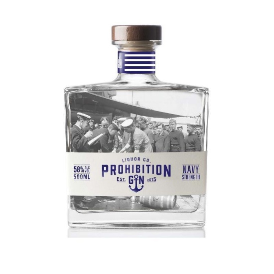 Picture of Prohibition Gin Navy Strength 58% 500ml