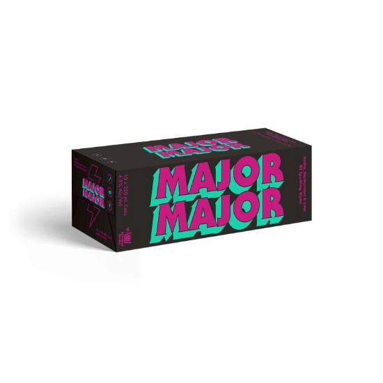 Picture of Major Major Vodka, Blackcurrant & Lime 4.8% Cans 10x320ml