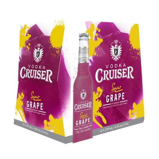 Picture of Cruiser Sour Grape 4.8% Bottles 12x275ml
