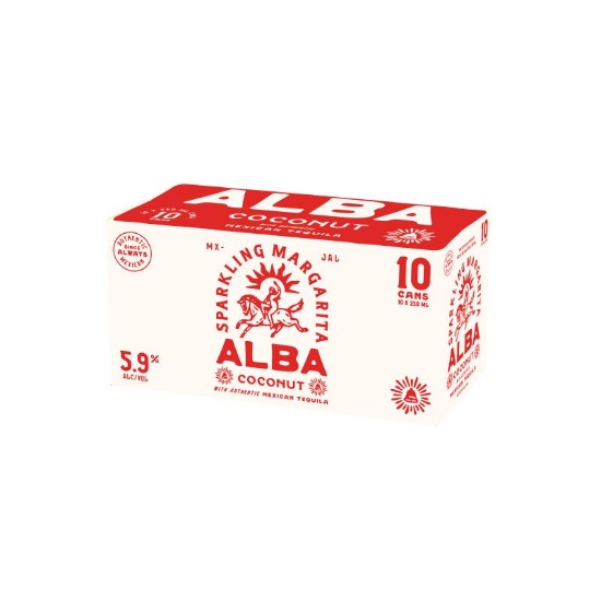 Picture of Alba Sparkling Margarita Coconut 5.9% Cans 10x250ml