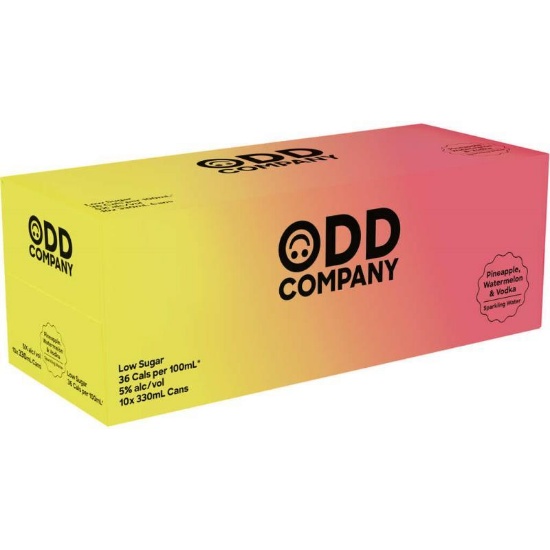 Picture of Odd Company Pineapple, Watermelon & Vodka 5% Cans 10x330ml