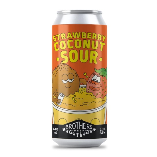 Picture of Brothers Beer Strawberry Coconut Sour Can 440ml