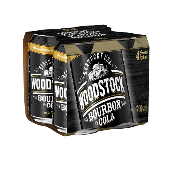 Picture of Woodstock & Cola 7% Cans 4x330ml