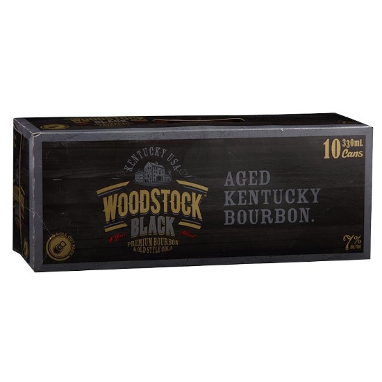 Picture of Woodstock Black 4 Year Blend & Cola 7% Cans 10x330ml