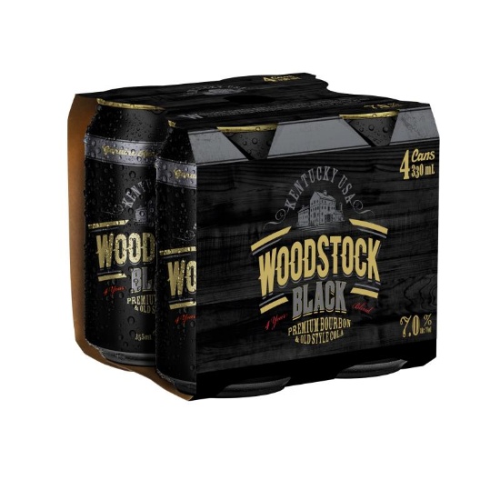 Picture of Woodstock Black 4 Year Blend & Cola 7% Cans 4x330ml