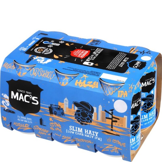 Picture of Mac's Slim Hazy Low Carb Hazy IPA Cans 6x330ml