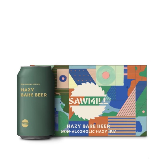 Picture of Sawmill Hazy Bare Beer Non-Alcoholic Hazy IPA Cans 6x330ml