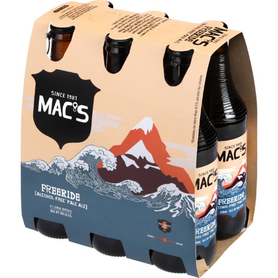 Picture of Mac's Freeride Alcohol-Free Pale Ale Bottles 6x330ml
