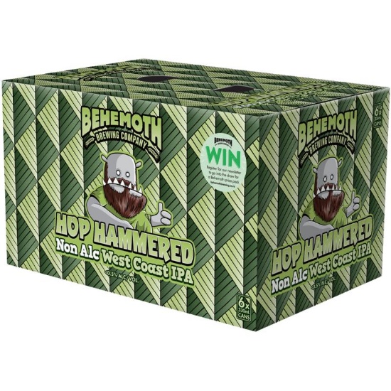 Picture of Behemoth Hop Hammered Non-Alc West Coast IPA Cans 6x330ml
