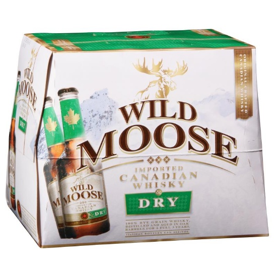 Picture of Wild Moose & Dry 4.8% Bottles 12x330ml