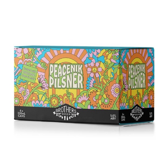 Picture of Brothers Beer Peacenik Pilsner Cans 6x330ml