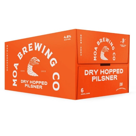 Picture of Moa Brewing Co Dry Hopped Pilsner Cans 6x330ml