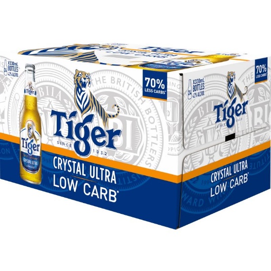 Picture of Tiger Crystal Ultra Low Carb Bottles 24x330ml
