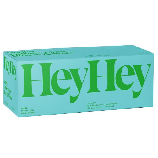 Picture of Hey Hey Vodka, Lemon, Lime, Bitters & Soda 4.5% Cans 10x330ml
