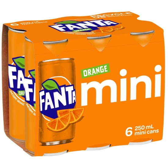 Picture of Fanta Orange Cans 6x250ml