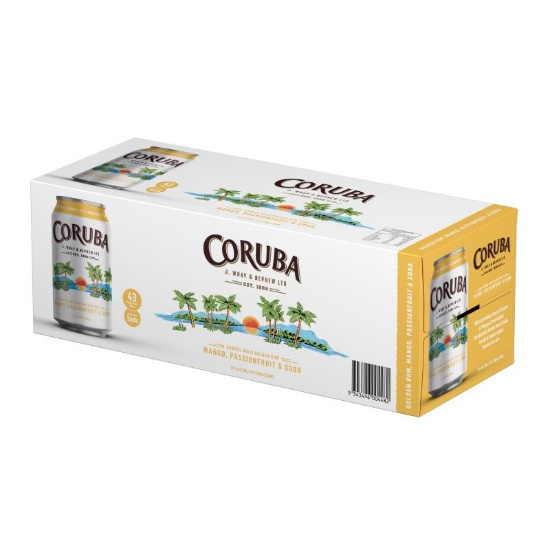 Picture of Coruba Gold Rum, Mango, Passionfruit & Soda 5% Cans 10x330ml