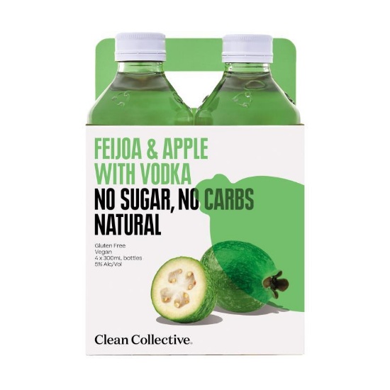 Picture of Clean Collective Feijoa & Apple with Vodka 5% Bottles 4x300ml