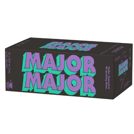 Picture of Major Major Vodka, Peach and Apple 6% Cans 10x320ml