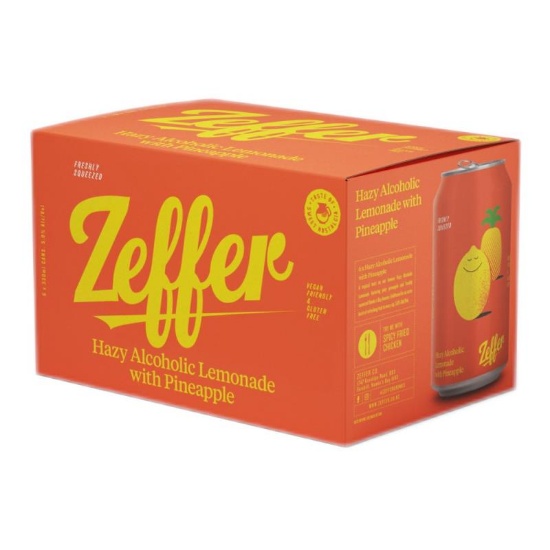 Picture of Zeffer Hazy Alcoholic Lemonade with Pineapple 5% Cans 6x330ml