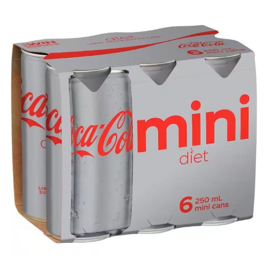 Picture of Coca-Cola Diet Cans 6x250ml
