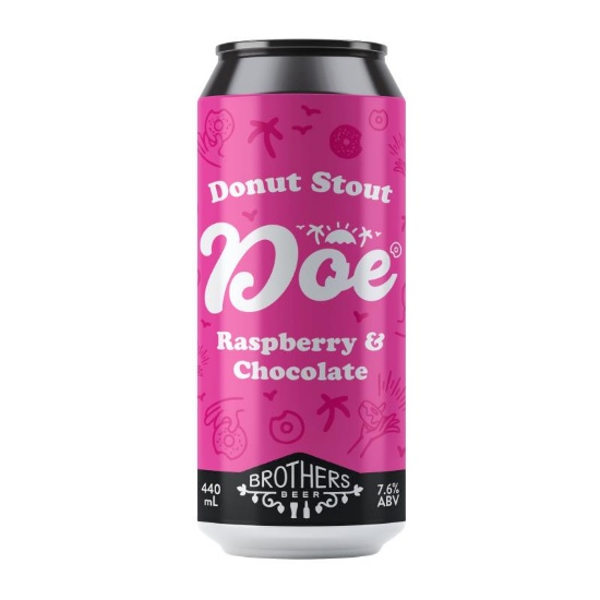 Picture of Brothers Beer x Doe Donut Stout Raspberry & Chocolate Can 440ml
