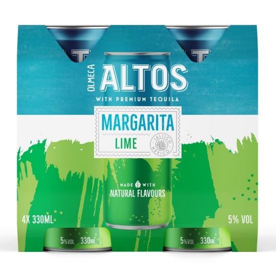 Picture of Olmeca Altos Tequila Margarita Lime 5% Cans 4x330ml