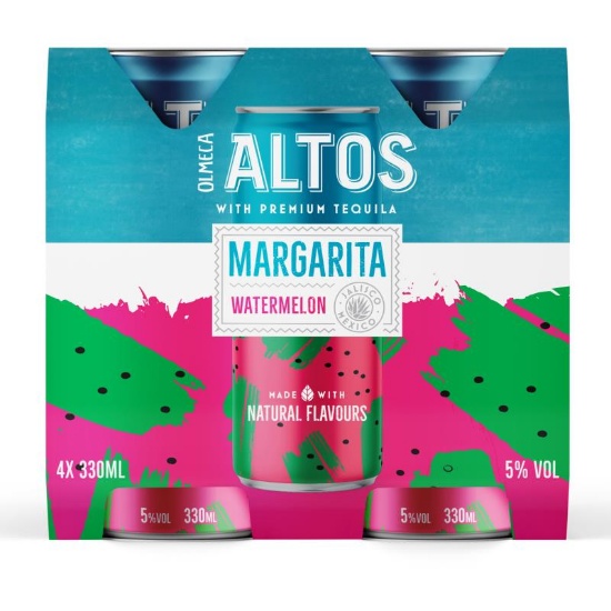 Picture of Olmeca Altos Tequila Margarita Watermelon 5% Cans 4x330ml