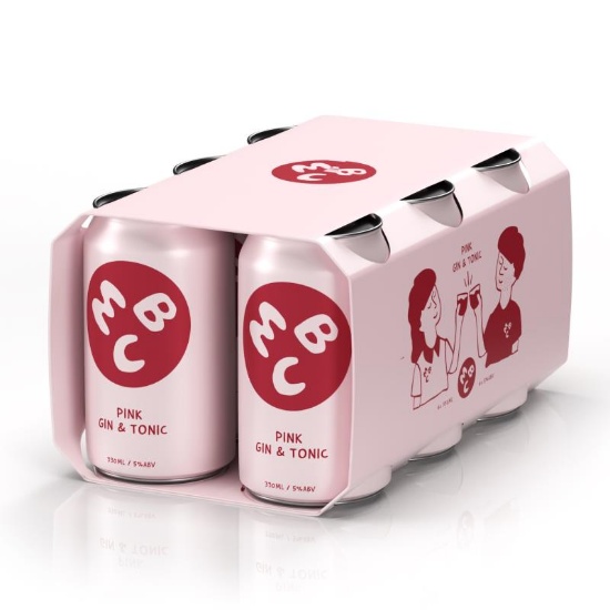Picture of Mount Brewing Co. Raspberry Pink Gin & Tonic 5% Cans 6x330ml