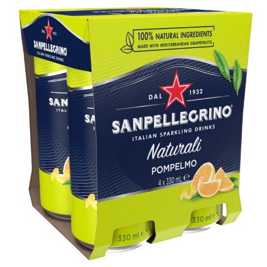 Picture of Sanpellegrino Naturali Pompelmo Cans 4x330ml