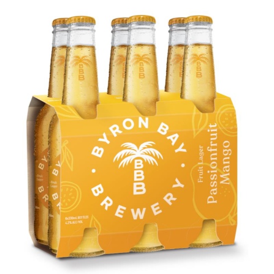 Picture of Byron Bay Brewery Passionfruit Mango Fruit Lager Bottles 6x330ml