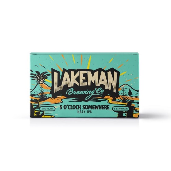 Picture of Lakeman 5 O'Clock Somewhere Hazy IPA Cans 6x330ml