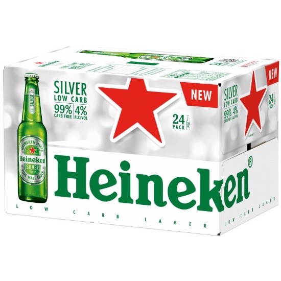 Picture of Heineken Silver Low Carb Bottles 24x330ml