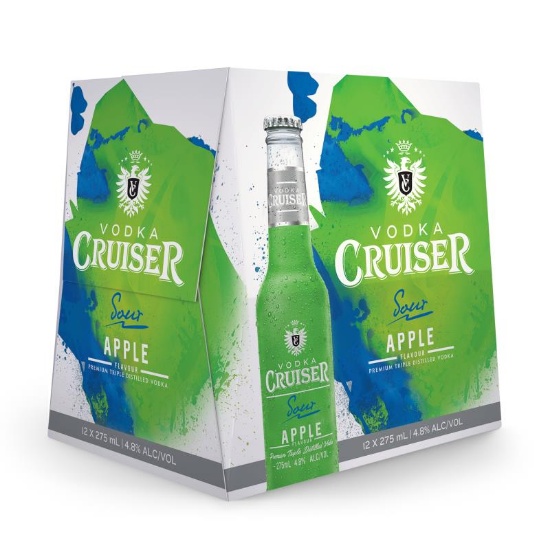 Picture of Cruiser Sour Apple 4.8% Bottles 12x275ml