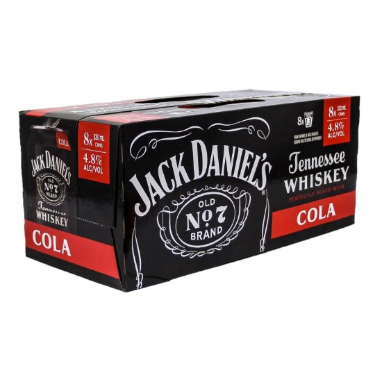 Picture of Jack Daniel's & Cola 4.8% Cans 8x330ml
