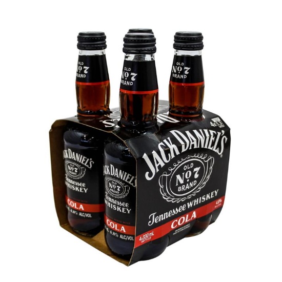 Picture of Jack Daniel's & Cola 4.8% Bottles 4x330ml