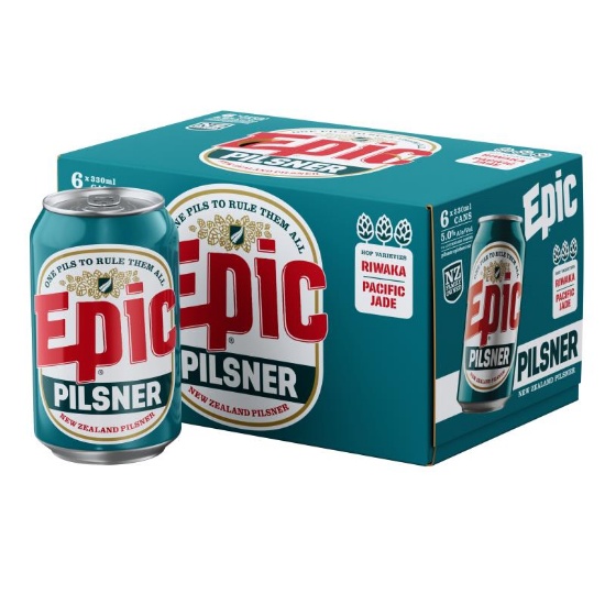 Picture of Epic New Zealand Pilsner Cans 6x330ml