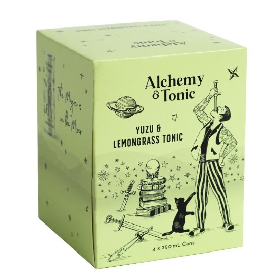 Picture of Alchemy & Tonic Yuzu & Lemongrass Tonic Cans 4x250ml