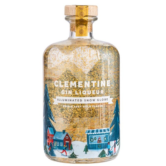 Picture of Clementine Gin Liqueur Illuminated Snow Globe 700ml