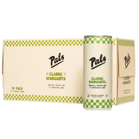 Picture of Pals Classic Margarita Tequila, Triple Sec & Lime 5.8% Cans 10x250ml