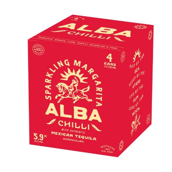 Picture of Alba Sparkling Margarita Chilli 5.9% Cans 4x250ml