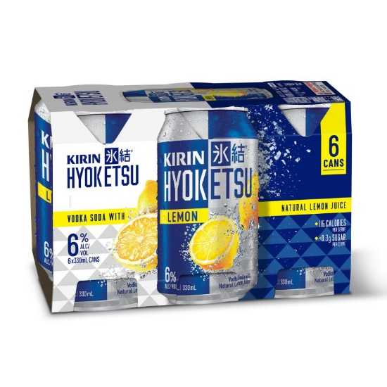 Picture of Kirin Hyoketsu Lemon Vodka Soda 6% Cans 6x330ml