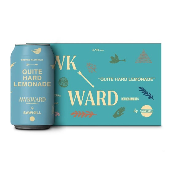 Picture of Awkward by Sawmill Quite Hard Lemonade Cans 6x330ml