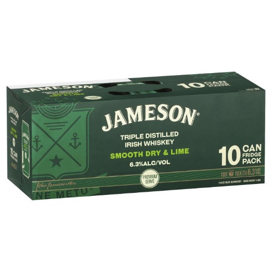 Picture of Jameson Smooth Dry & Lime 6.3% Cans 10x375ml