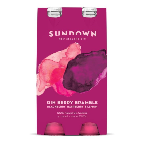 Picture of Sundown Gin Berry Bramble 7% Bottles 4x250ml